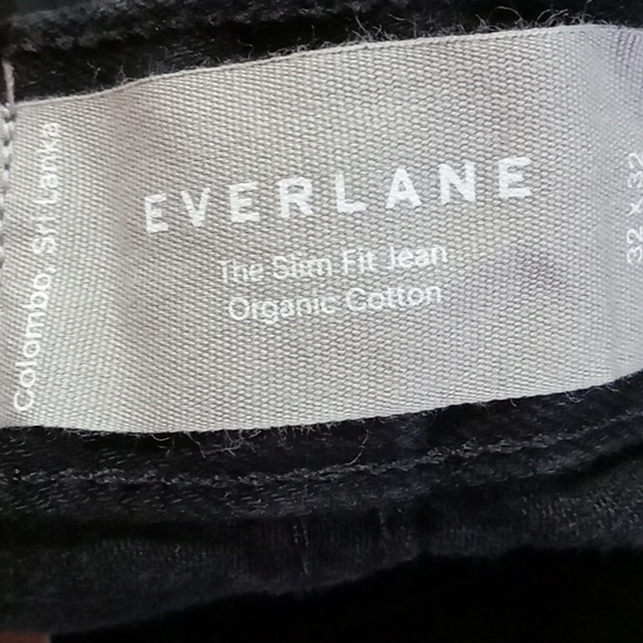 EVERLANE MEN'S Jeans DENIM Pants New SLIGHTLY FADED BLACK 32 x 32 ORGANIC COTTON - Picture 7 of 10
